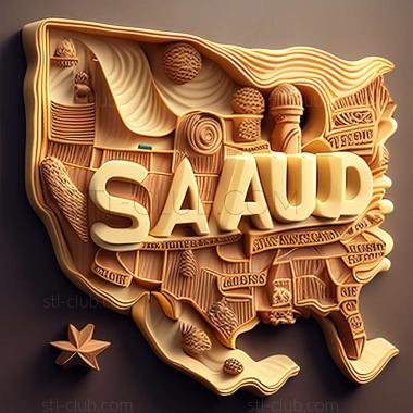 3D мадэль Шугар Лэнд в США (STL)